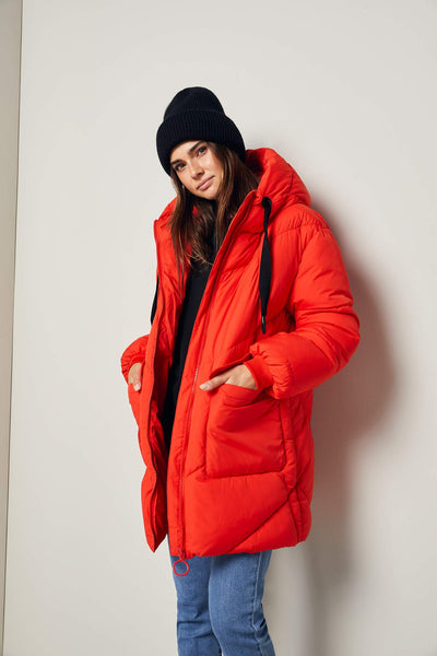 Manteau rouge/orange